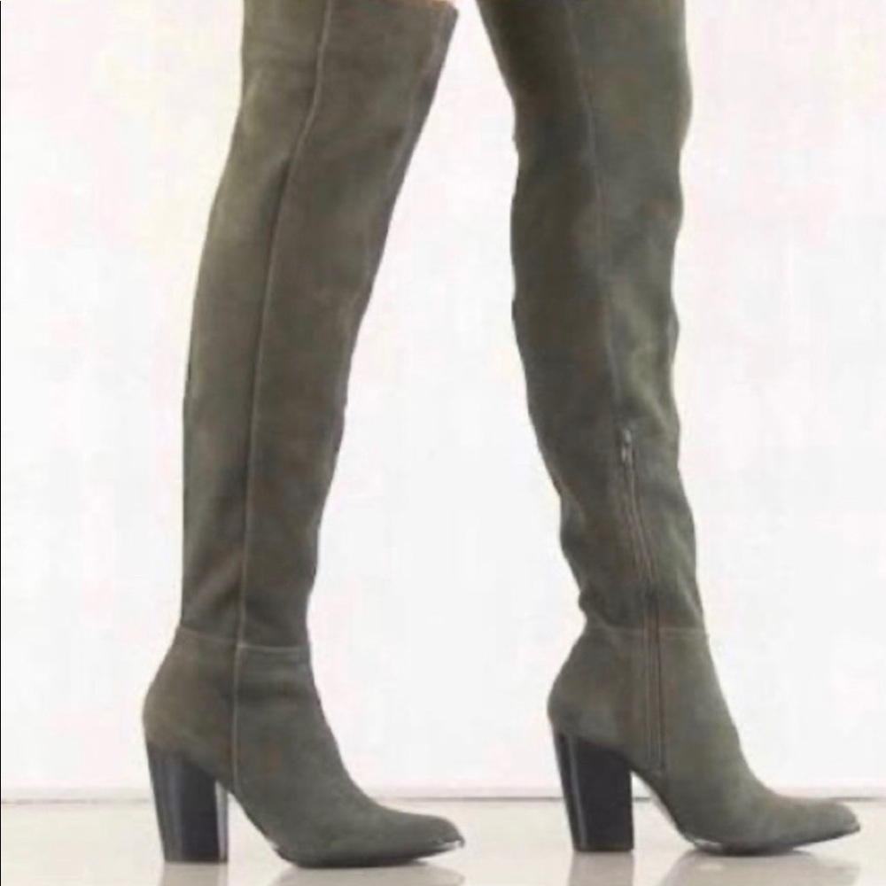ALDO ELELIVEN KHAKI OVER THE KNEE BOOT!!